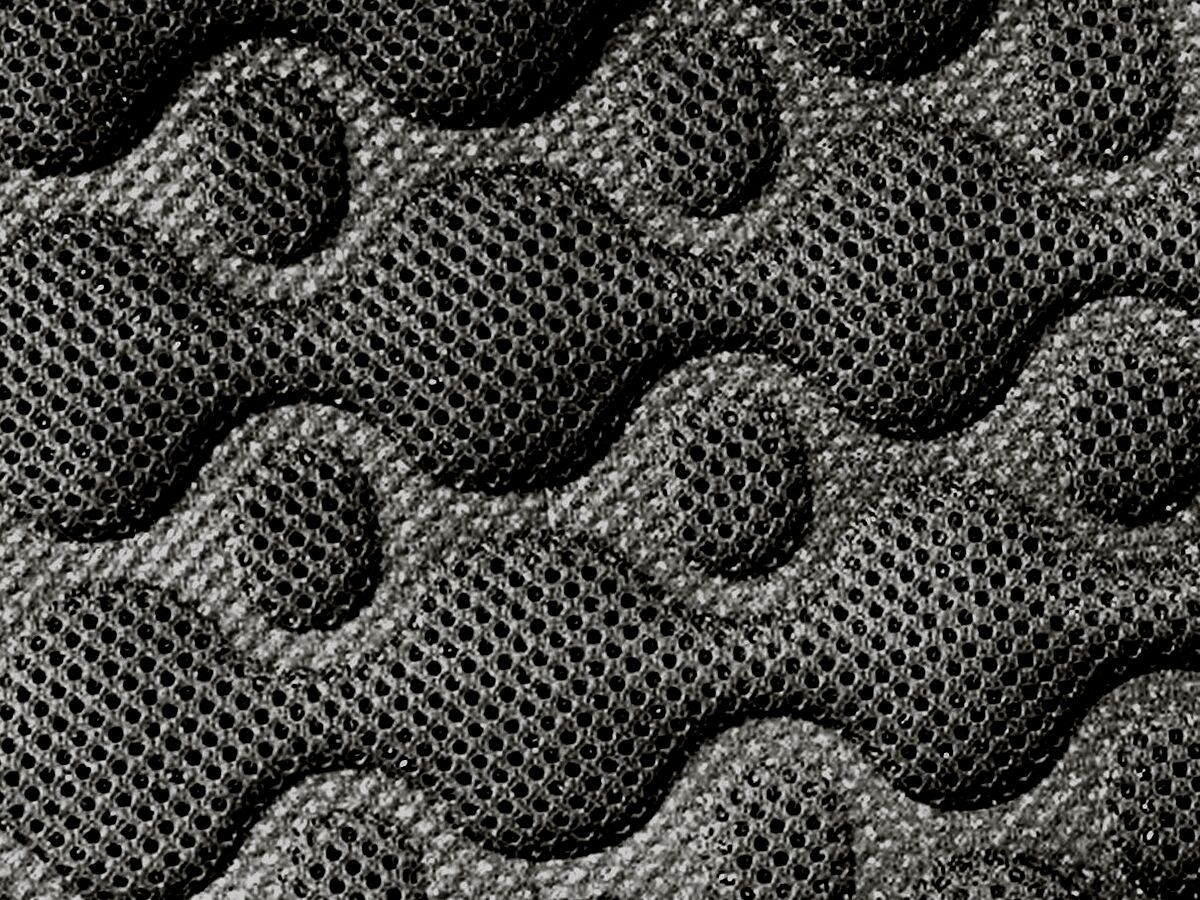 Textile technique tridimensionnel ajouré, vue macro